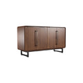 Modern Minimalist Wooden Sideboard with Metal Legs