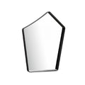 Modern Asymmetrical Wall Mirror with Black Frame